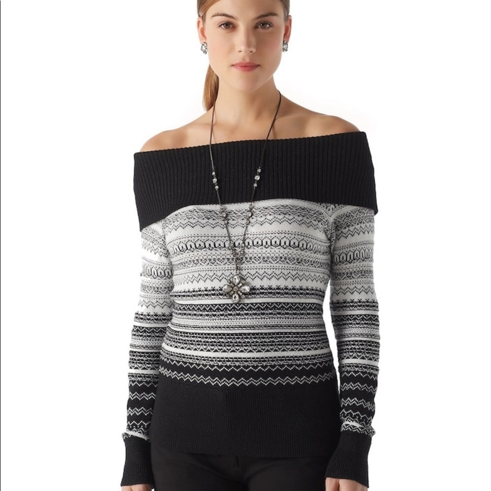 White House Black Market off the shoulder sweater